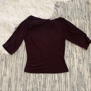 Berry Colored Top with Slit Details